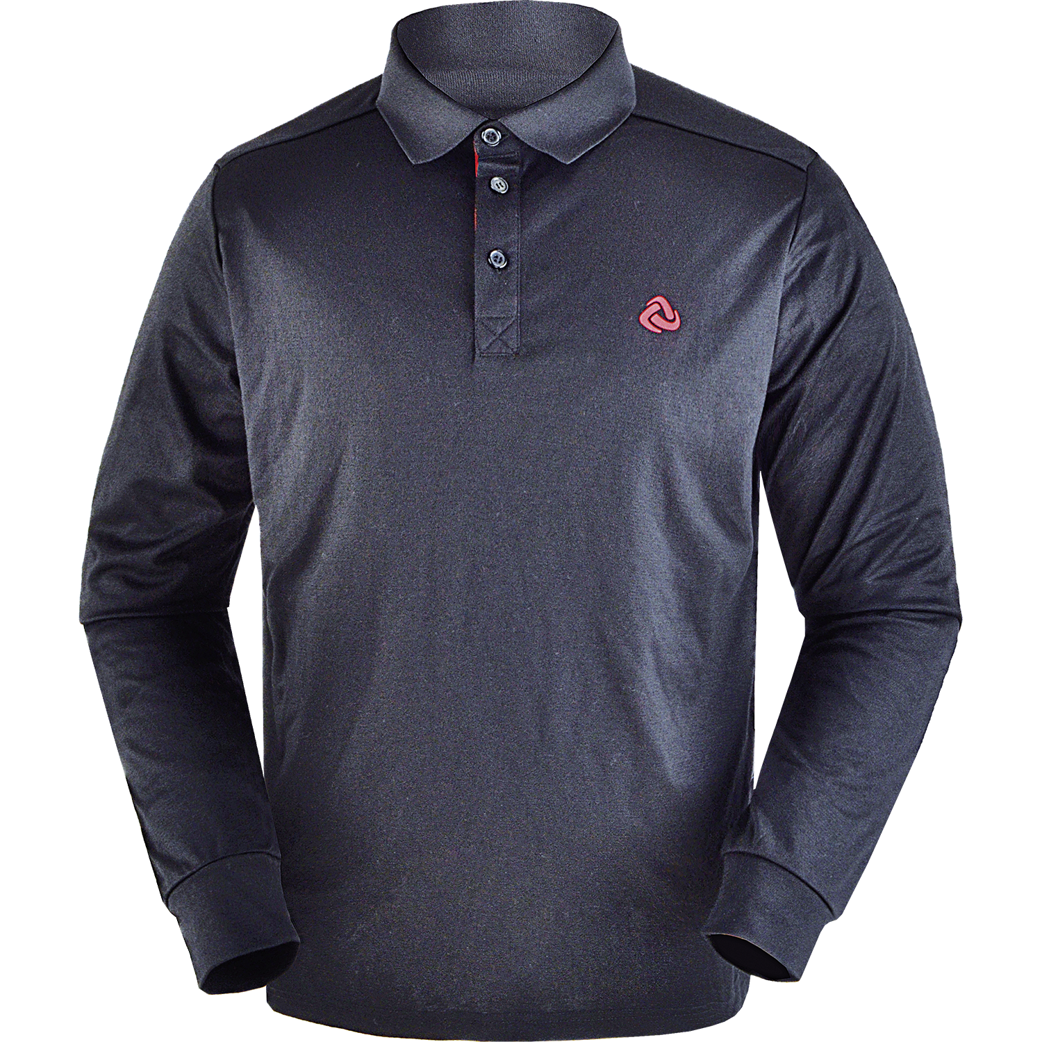 EASYFIT Polo-Shirt langarm schwarz