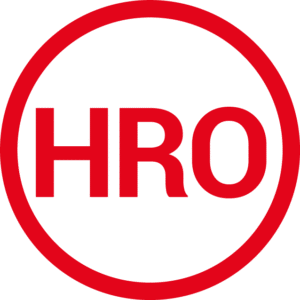 Piktogramm mit Bezeichnung HRO (Verhalten gegen Kontakthitze - Heat Resistance Outsole)