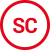 Piktogramm SC Piktogramm mit Bezeichnung SC (Abriebfestigkeit der Überkappe - Scuff Cap)