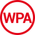 Piktogramm WPA Piktogramm mit Bezeichnung WPA (Wasserdurchtritt und Wasseraufnahme - Water Penetration and Absorption)