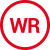 Piktogramm WR Piktogramm mit Bezeichnung WR (Wasserdichtigkeit - Water Resistance)